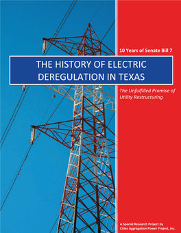 The History of Electric Deregulation in Texas