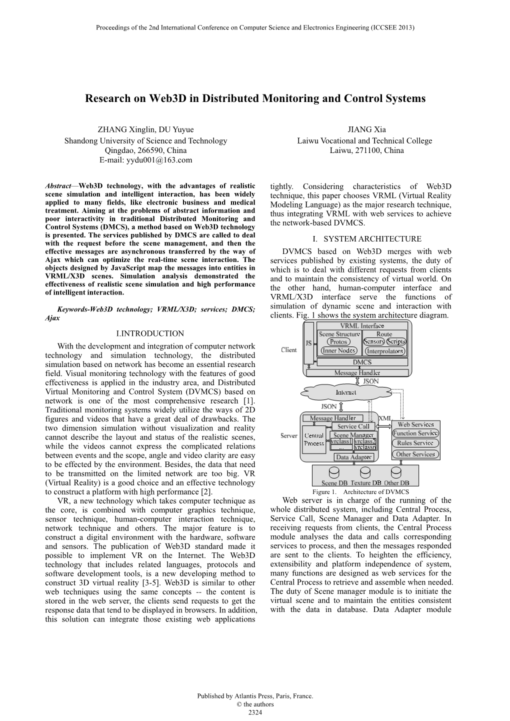 Research on Web3d in Distributed Monitoring and Control Systems