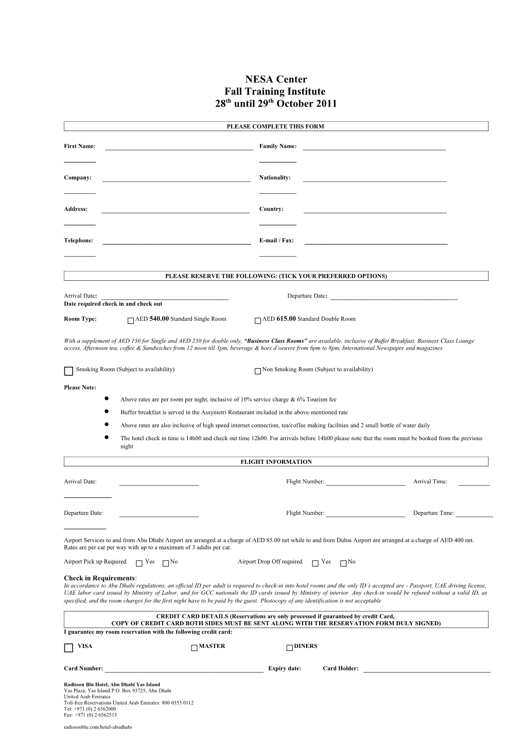 Please Complete This Form