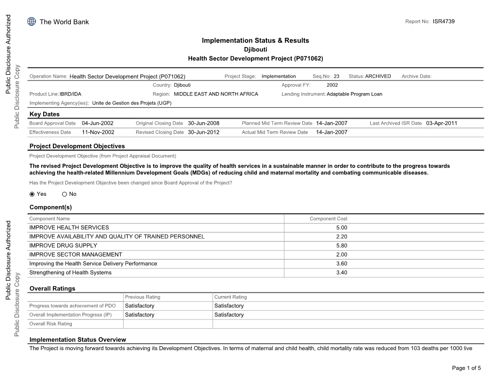 World Bank Document