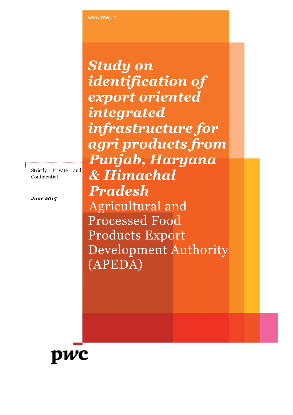 PWC Study on Identification of Export Oriented Integrated Infrastructure For