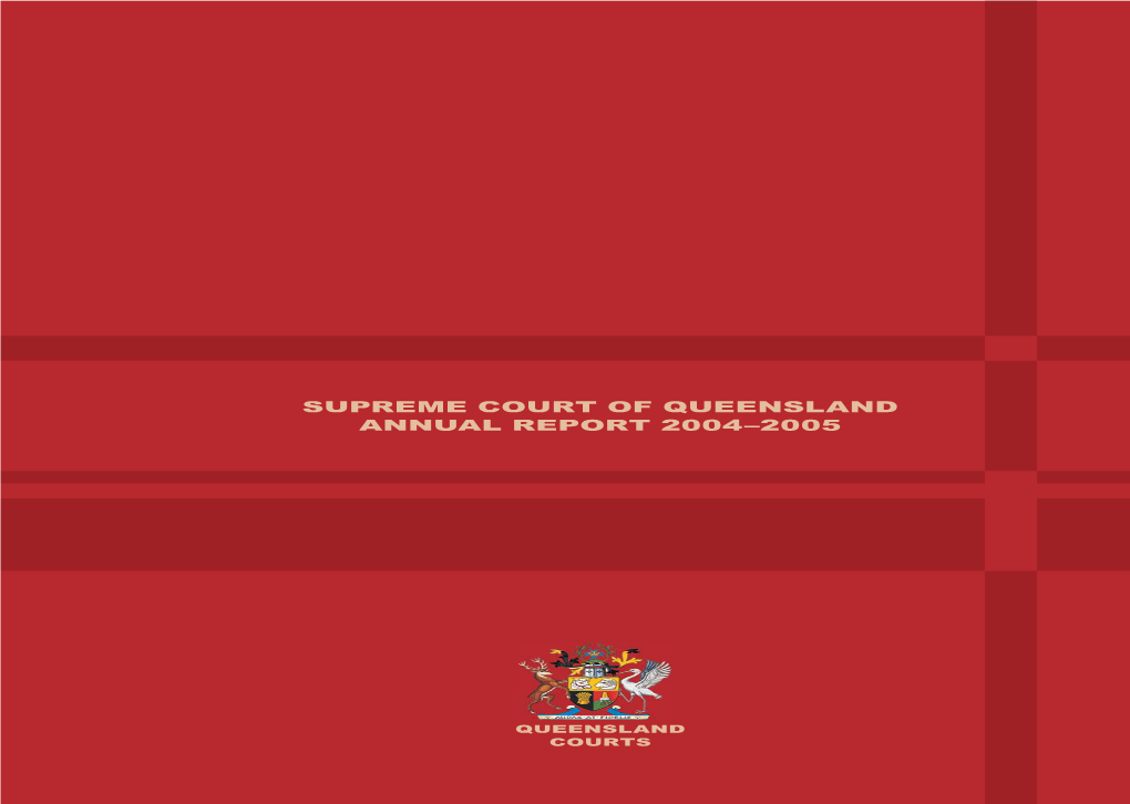 Supreme Court of Queensland Annual Report 2004–2005