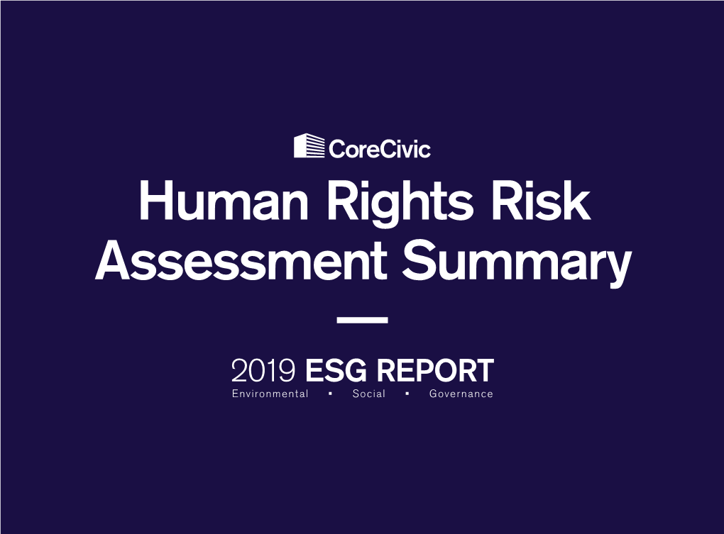 Human Rights Risk Assessment Summary Report