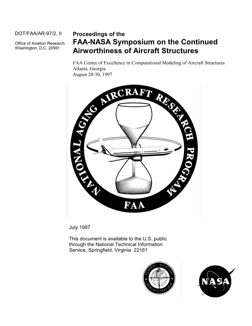 Faa-Nasa Symposium on the Continued Airworthiness of Aircraft Structures 6