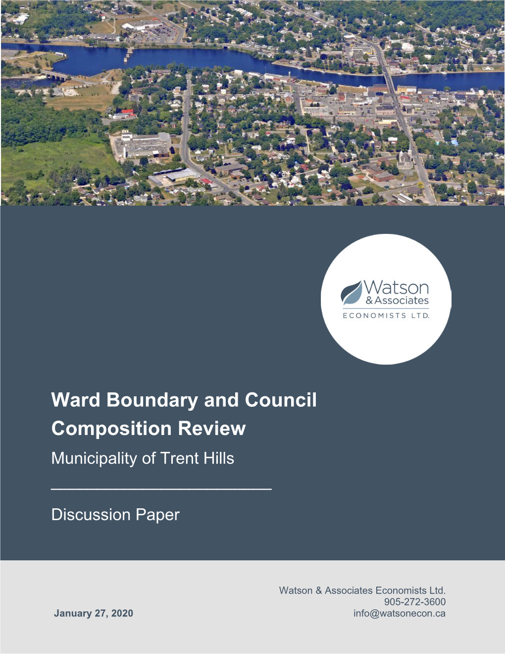 Ward Boundary and Council Composition Review Municipality of Trent Hills ______