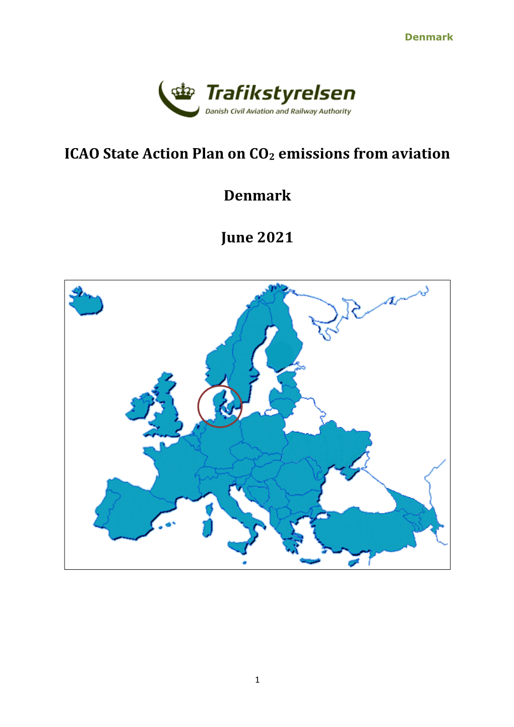 ICAO State Action Plan on CO2 Emissions from Aviation Denmark