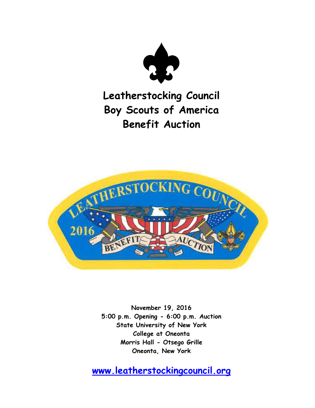 Leatherstocking Council Boy Scouts of America Benefit Auction