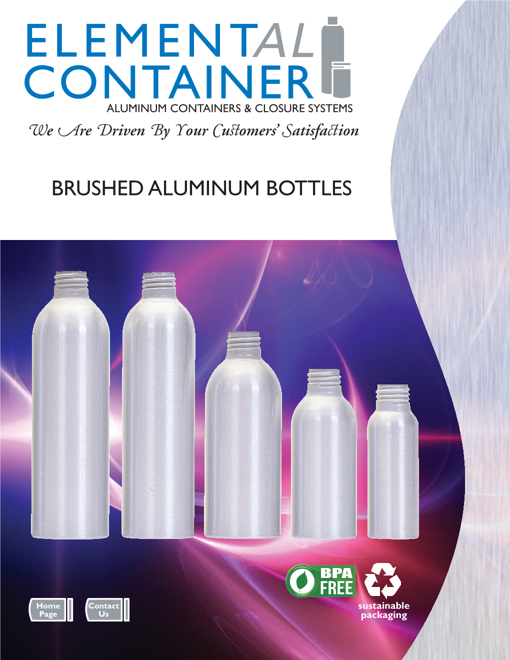 Brushed Aluminum Bottles