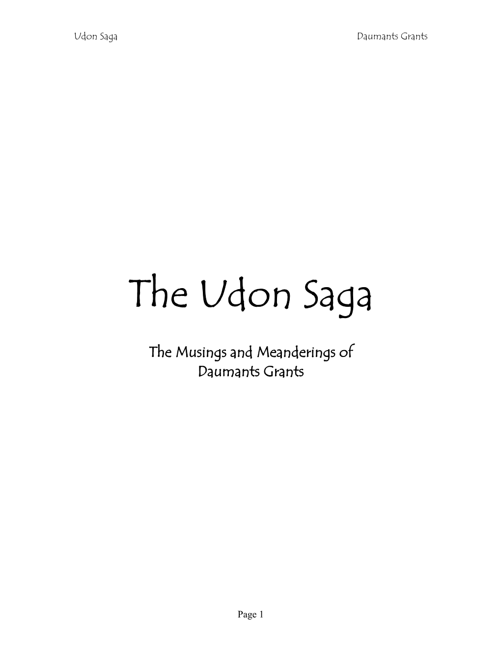 Udon Saga Daumants Grants