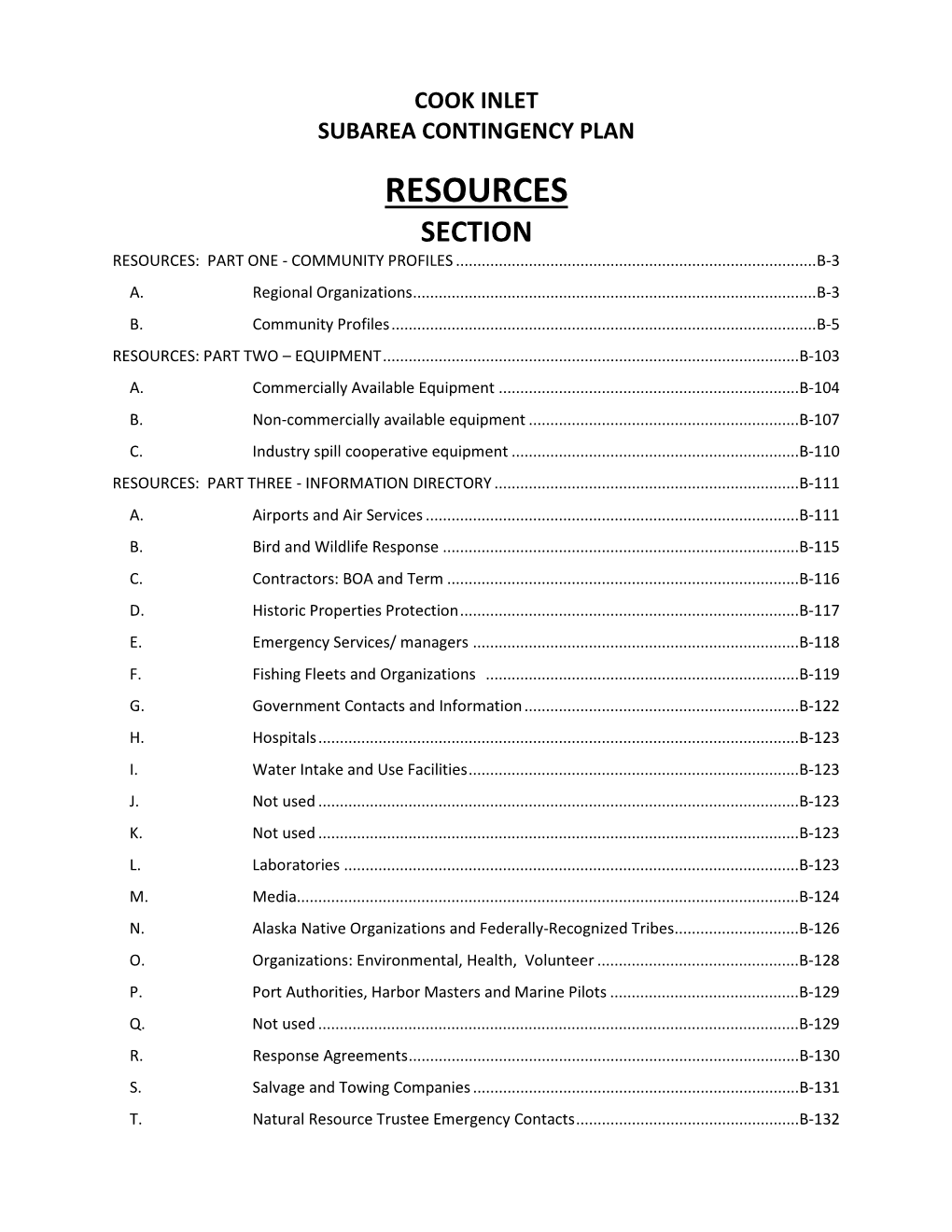 Resources Section Resources: Part One - Community Profiles