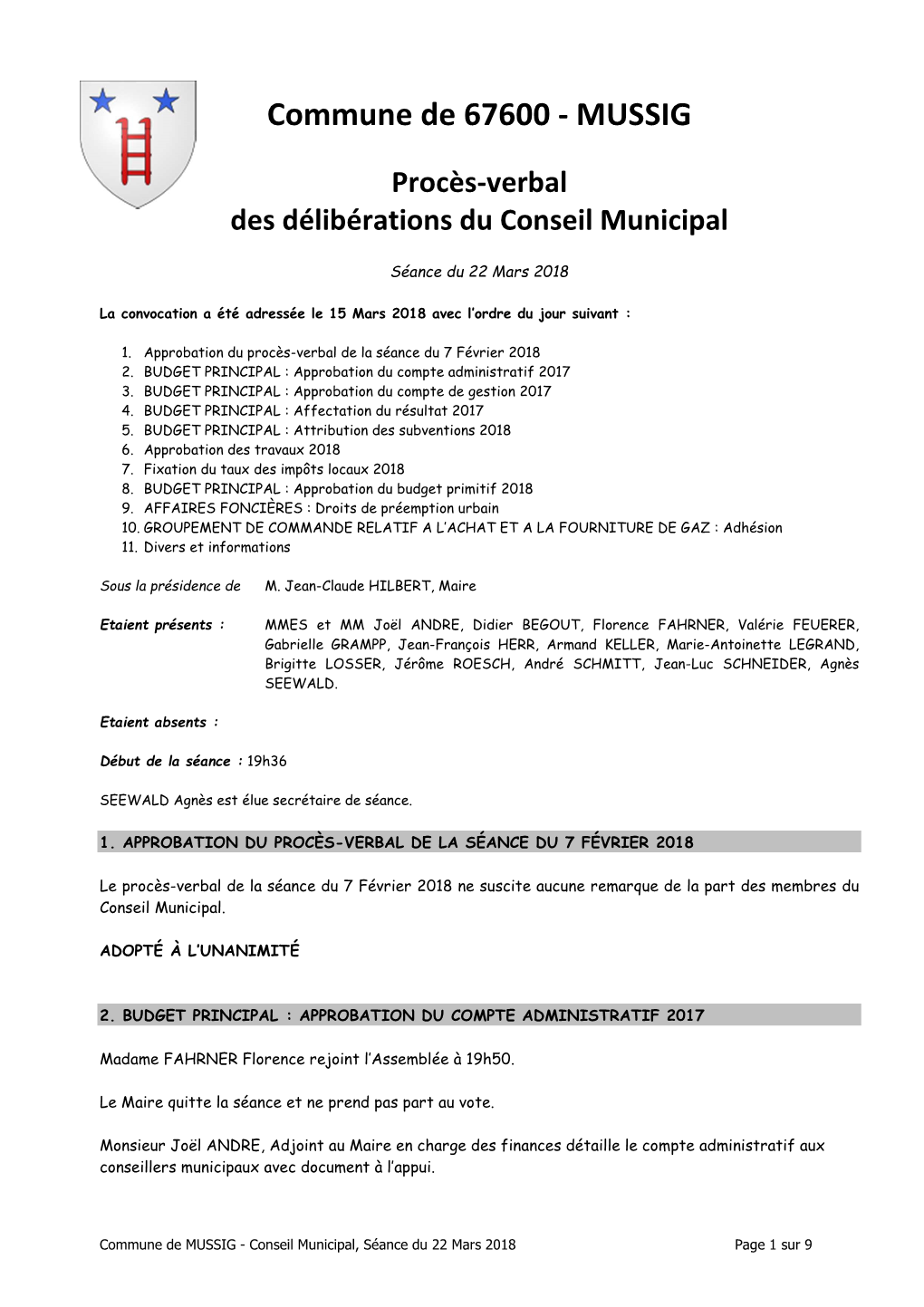 Commune De 67600 - MUSSIG