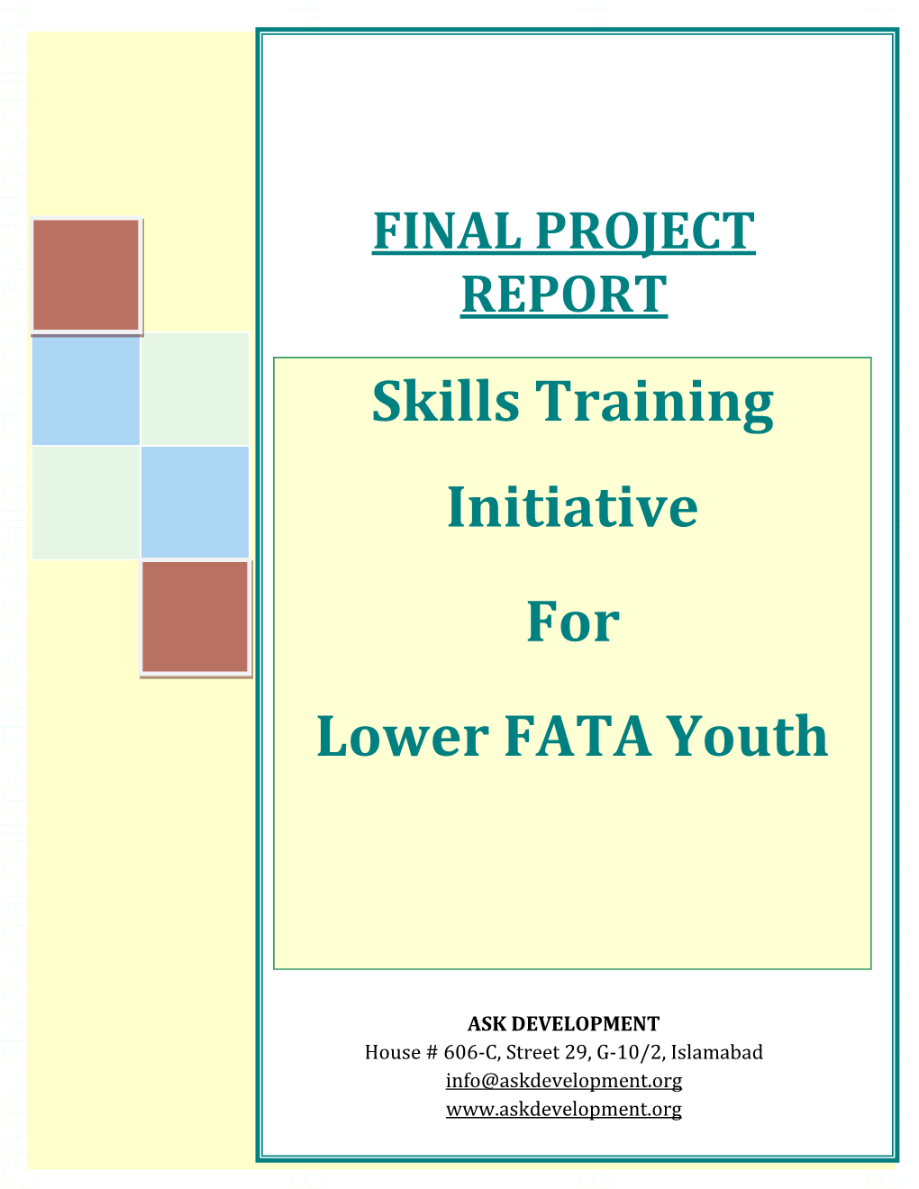 Apprenticeship Scheme for Lower FATA Youth