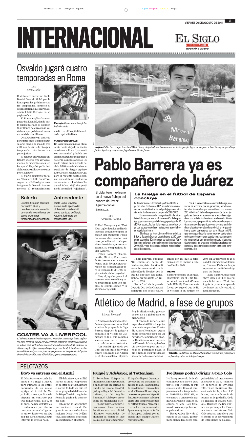 Pablo Barrera Ya Es Compañero De Juárez