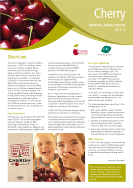 Cherry Industry Annual Report 2011–2012