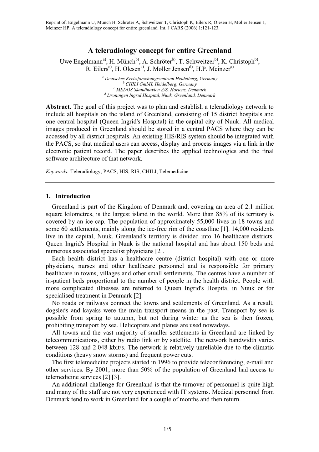 A Teleradiology Concept for Entire Greenland