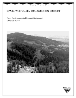 Bpa/Lower Valley Transmission Project