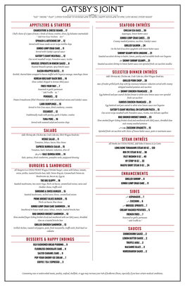 Final Dinner Menu