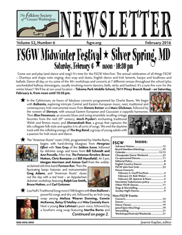 FSGW Midwinter Festival Silver Spring, MD