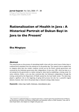 A Historical Portrait of Dukun Bayi in Java to the Present∗