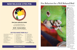 Five Behaviors for a Well Behaved Bird by Barbara Heidenreich