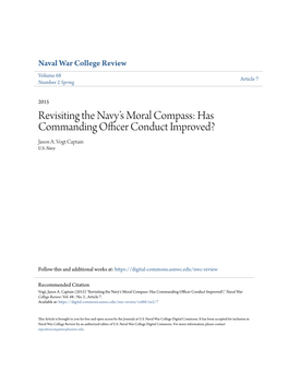 Revisiting the Navy's Moral Compass: Has Commanding Officer Conduct