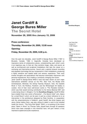 Janet Cardiff & George Bures Miller the Secret Hotel