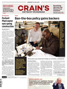 Ban-The-Box Policy Gains Backers Plant Owner Lazlo LLC Founder Eyes Spring Christian Birky (Le) with Aaron Construction Branch
