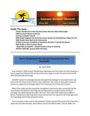 NWS Tampa Bay 2009-2010 Winter Newsletter