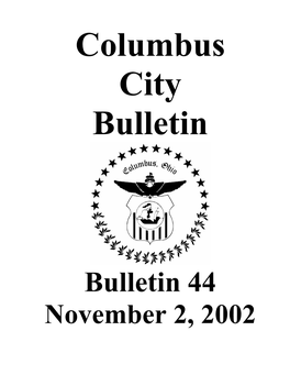 Columbus City Bulletin 11/2/02 (Pdf)