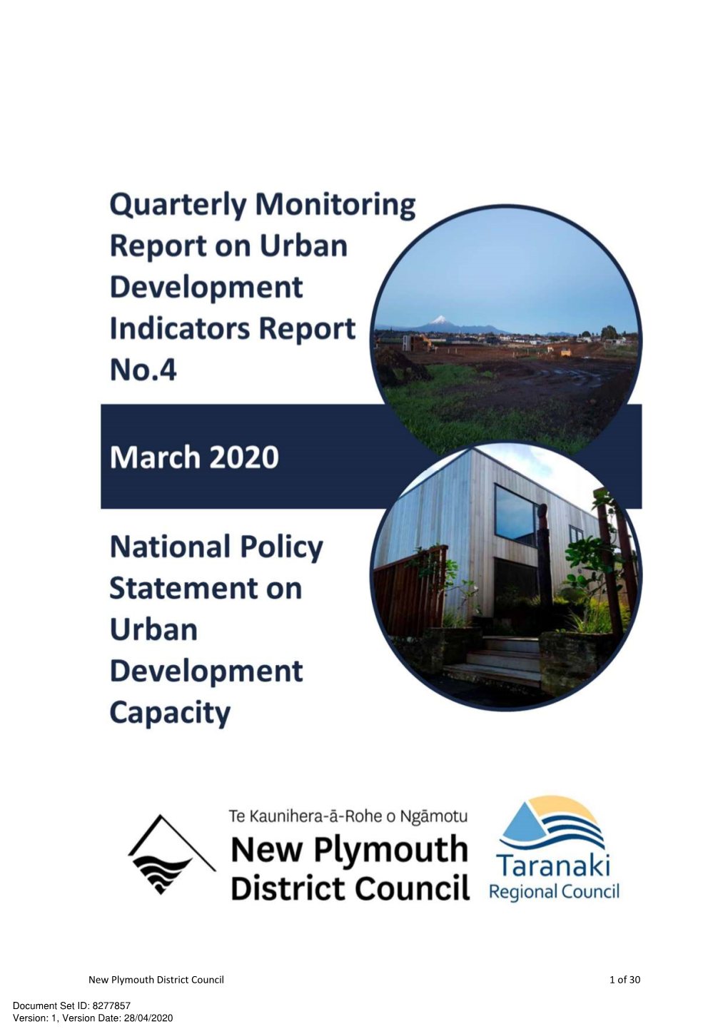Quarterly Monitoring Report March 2020