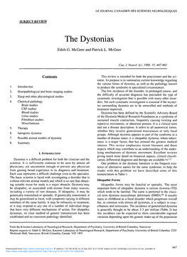 The Dystonias