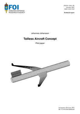 Tailless Aircraft Concept, Pilot Paper