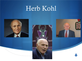 Herb Kohl Speech