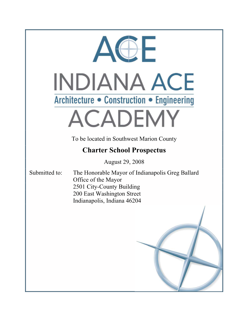 Charter School Prospectus August 29, 2008