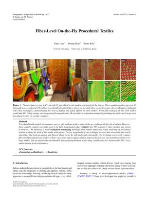 Fiber-Level On-The-Fly Procedural Textiles