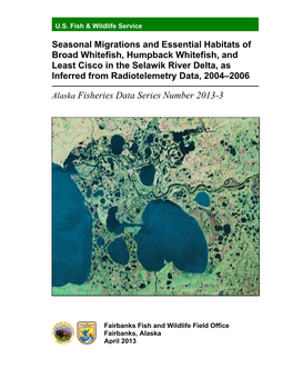 Alaska Fisheries Data Series Number 2013-3
