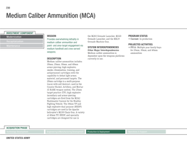 Medium Caliber Ammunition (MCA)