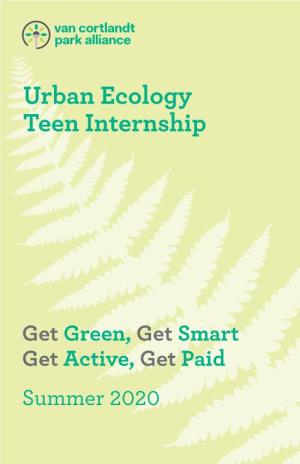 Urban Ecology Teen Internship