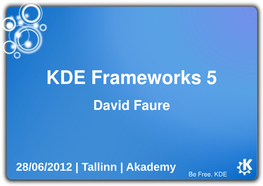 KDE Events Presentation Template
