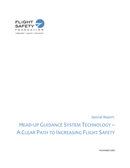 Head-Up Guidance System Technology – a Clear Path to Increasing Flight Safety
