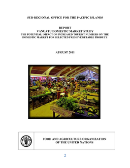 Vanuatu Domestic Market Study