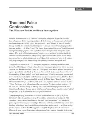 True and False Confessions: the Efficacy of Torture and Brutal