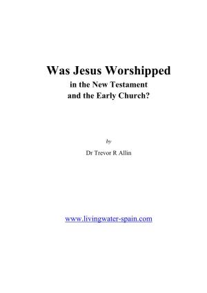 Was Jesus Worshipped in the New Testament & The