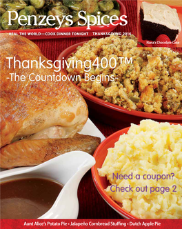 Thanksgiving400 ™ -The Countdown Begins