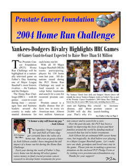Prostate Cancer Foundation 2004 Home Run Challenge
