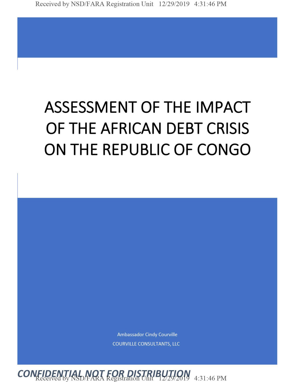 Assessment of the Impact of the African Debt Crisis on the Republic of Congo