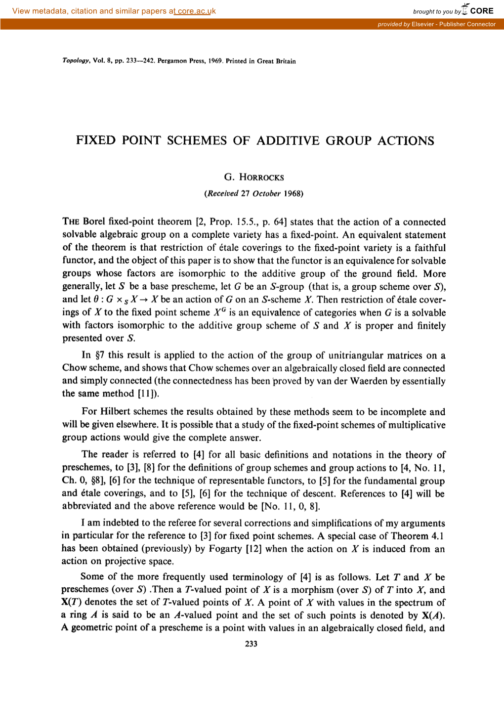 Fixed Point Schemes of Additive Group Actions