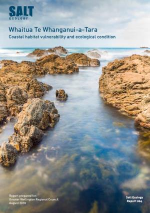 Whaitua Te Whanganui-A-Tara Coastal Habitat Vulnerability and Ecological Condition