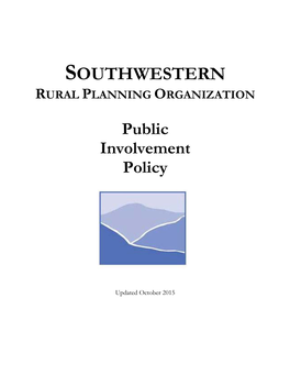 Public Involvement Policy