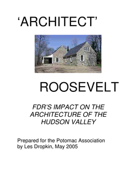 'Architect' Roosevelt